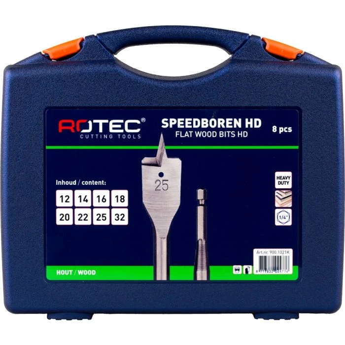 Rotec 8 Dlg.Speedborenset Heavy Duty 12-14-16-18-20-22-25 En 32. 2 Rotec 8 Dlg.Speedborenset Heavy Duty 12-14-16-18-20-22-25 En 32. - Afbeelding 2