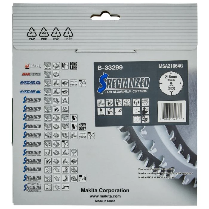 Makita B-33299 Afkortzaagblad Aluminium 11 Makita B-33299 Afkortzaagblad Aluminium - Afbeelding 11