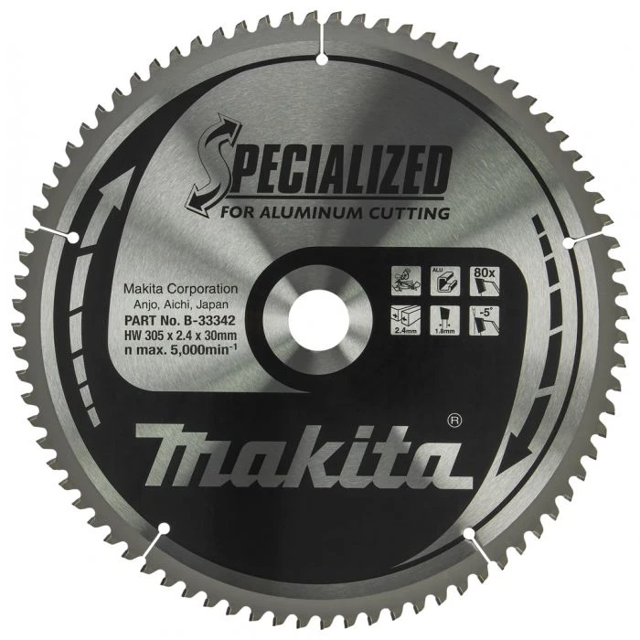 Makita B-33342 Afkortzaagblad Aluminium 8 Makita B-33342 Afkortzaagblad Aluminium - Afbeelding 8