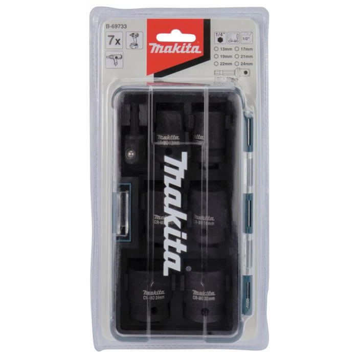 Makita B-69733 Krachtdoppenset 1/2" VK 7-delig 9 Makita B-69733 Krachtdoppenset 1/2" VK 7-delig - Afbeelding 9