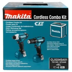 Makita CLX224SAX1 12 V Max Combiset Boren En (slag)schroeven 17 Makita CLX224SAX1 12 V Max Combiset Boren En (slag)schroeven -Gereedschapswinkel CLX224SAX1 A1C1 s01