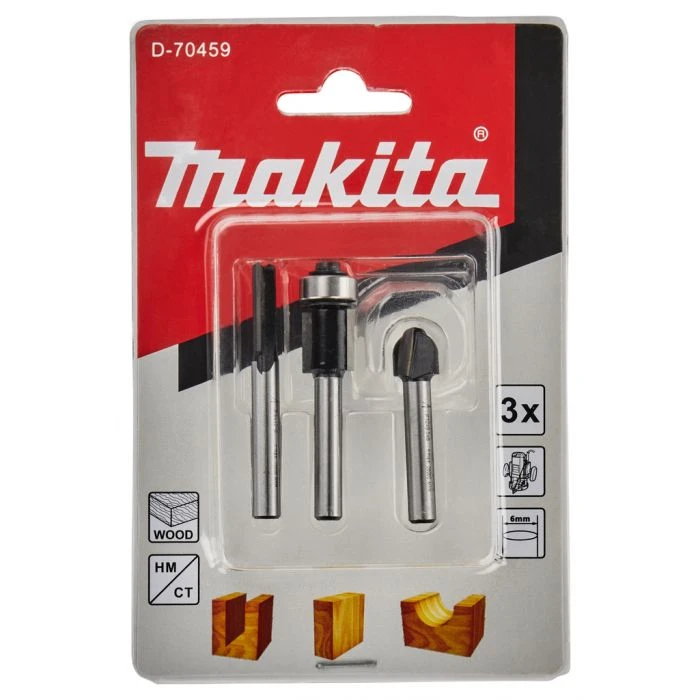 Makita D-70459 Freesset 6mm 3-delig 6 Makita D-70459 Freesset 6mm 3-delig - Afbeelding 6