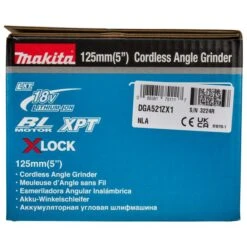 Makita DGA521ZX1 18 V Haakse Slijper 125 Mm X-LOCK -Gereedschapswinkel DGA521ZX1 C2N1