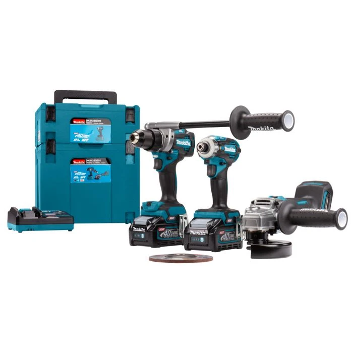 Makita DK0125G301 40 V Max Combiset Boren, (slag)schroeven En Slijpen 1 Makita DK0125G301 40 V Max Combiset Boren, (slag)schroeven En Slijpen