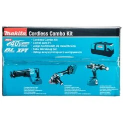 Makita DK0159G301 40 V Max Combiset Boren, Schroeven, Zagen En Slijpen 12 Makita DK0159G301 40 V Max Combiset Boren, Schroeven, Zagen En Slijpen -Gereedschapswinkel DK0159G301 C3N1