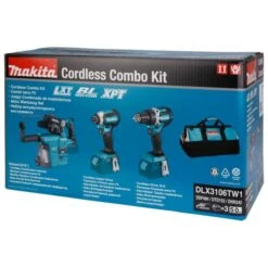 Makita DLX3106TW1 18 V Combiset Voor (slag)schroeven En Boren In Hout En Beton 7 Makita DLX3106TW1 18 V Combiset Voor (slag)schroeven En Boren In Hout En Beton -Gereedschapswinkel DLX3106TW1 A1R1