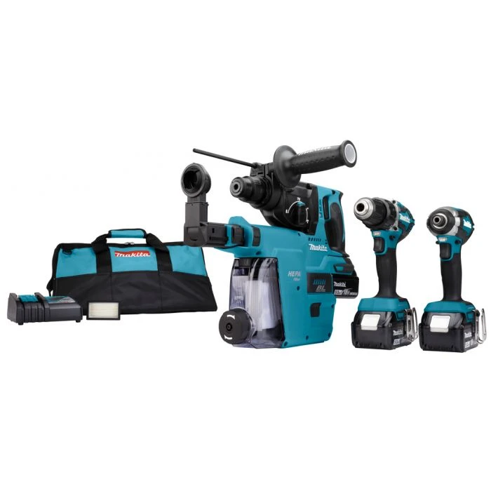 Makita DLX3106TW1 18 V Combiset Voor (slag)schroeven En Boren In Hout En Beton 2 Makita DLX3106TW1 18 V Combiset Voor (slag)schroeven En Boren In Hout En Beton - Afbeelding 2