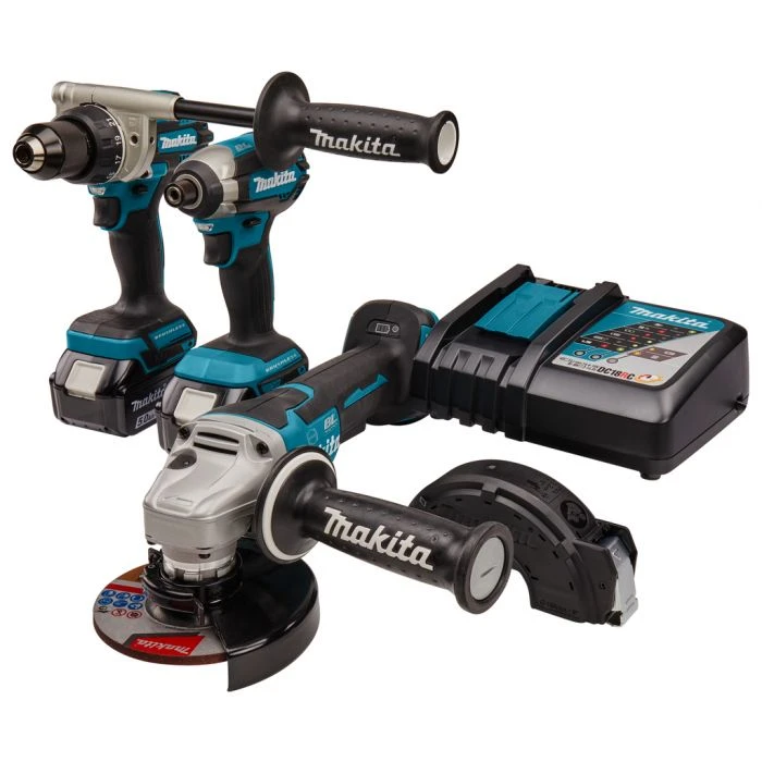 Makita DLX3156TX1 18 V Combiset Boren, (slag)schroeven En Slijpen 3 Makita DLX3156TX1 18 V Combiset Boren, (slag)schroeven En Slijpen - Afbeelding 3