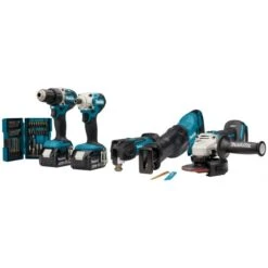 Makita DLX5068TX1 18 V Combiset Voor (slag)schroeven, Boren, Slijpen En Zagen En Met Multitool 5 Makita DLX5068TX1 18 V Combiset Voor (slag)schroeven, Boren, Slijpen En Zagen En Met Multitool -Gereedschapswinkel DLX5068TX1 C2R0 s102