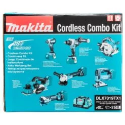 Makita DLX7019TX1 18 V Combiset Voor (slag)schroeven, Boren, Slijpen, Schaven En Zagen En Met Multitool 10 Makita DLX7019TX1 18 V Combiset Voor (slag)schroeven, Boren, Slijpen, Schaven En Zagen En Met Multitool -Gereedschapswinkel DLX7019TX1 C1N1