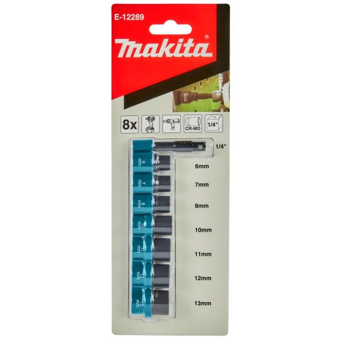 Makita E-12289 Krachtdoppenset 8-delig 5 Makita E-12289 Krachtdoppenset 8-delig - Afbeelding 5