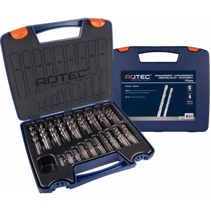 Metaalborenset 170-dlg. Rotec HSS-G, Silver-Line PROF. 1 Metaalborenset 170-dlg. Rotec HSS-G, Silver-Line PROF.