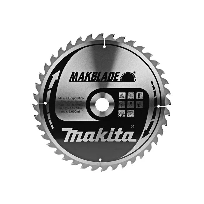 Makita B-08997 Zaagb Hout 305x30x2,3 40T 5g 2 Makita B-08997 Zaagb Hout 305x30x2,3 40T 5g - Afbeelding 2
