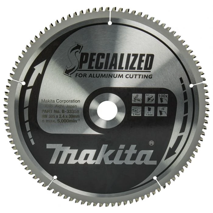 Makita B-33358 Afkortzaagblad Aluminium 1 Makita B-33358 Afkortzaagblad Aluminium