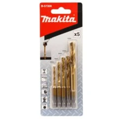 Makita B-57308 Metaalborenset HSS-TiN 5-delig -Gereedschapswinkel b 57308