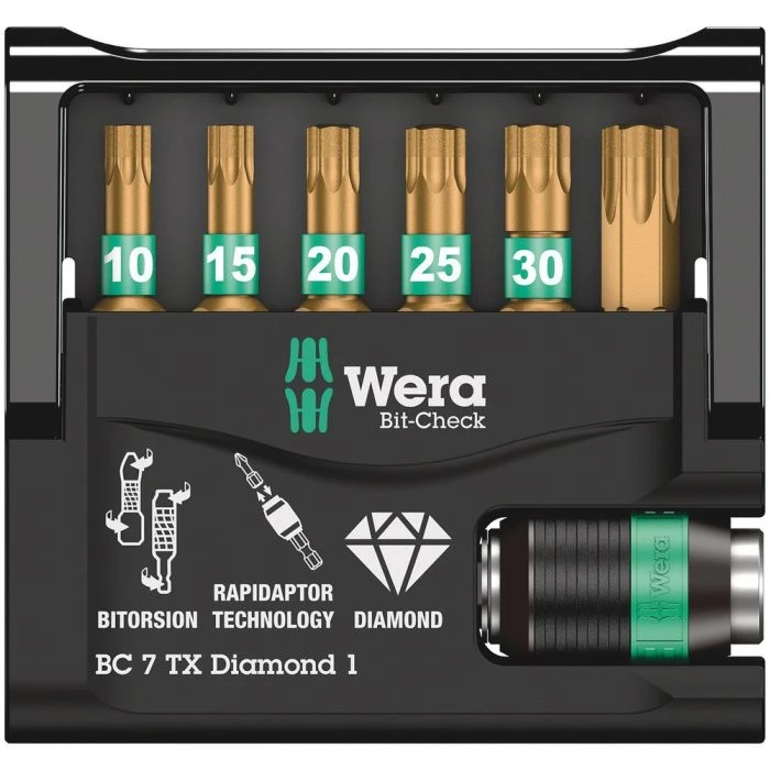 Wera BIT-CHECK 7 TX DIAMOND 1, 7 -DELIG 2 Wera BIT-CHECK 7 TX DIAMOND 1, 7 -DELIG - Afbeelding 2