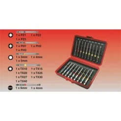 CONNEX BITSSET (LANGE VERSIE) 18dlg BOX -Gereedschapswinkel coxb973918iha2