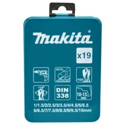 Makita D-54025 Metaalborenset 19-delig 1-10mm -Gereedschapswinkel d 54025 c1c0 1
