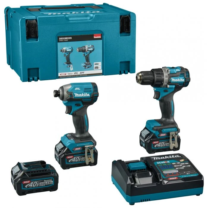 Makita DK0198G201 40 V Max Combset Boren En (slag)schroeven 1 Makita DK0198G201 40 V Max Combset Boren En (slag)schroeven