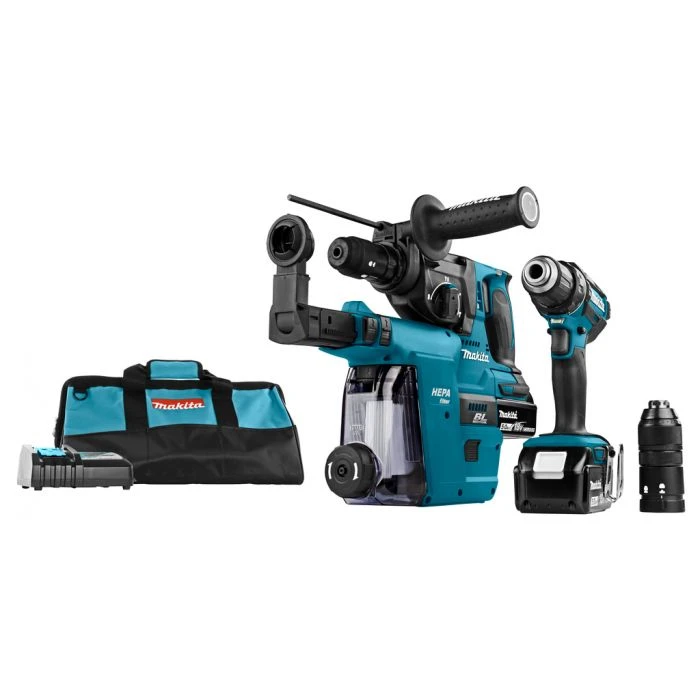 Makita DLX2168TW 18 V Combiset Voor Schroeven En Boren In Hout En Beton 1 Makita DLX2168TW 18 V Combiset Voor Schroeven En Boren In Hout En Beton
