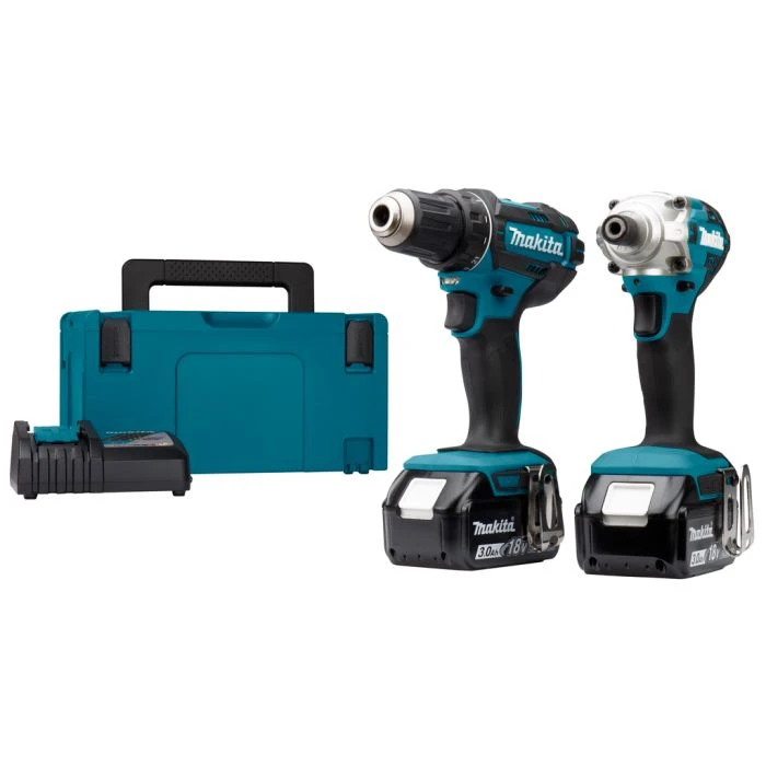 Makita DLX2339J 18 V Combiset Voor Schroeven En Boren In Hout 1 Makita DLX2339J 18 V Combiset Voor Schroeven En Boren In Hout
