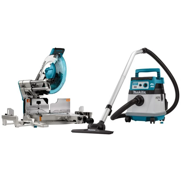 Makita DLX2380UX1 2x18 V AWS Combiset Voor Afkorten (305mm) En Stofzuigen 1 Makita DLX2380UX1 2x18 V AWS Combiset Voor Afkorten (305mm) En Stofzuigen