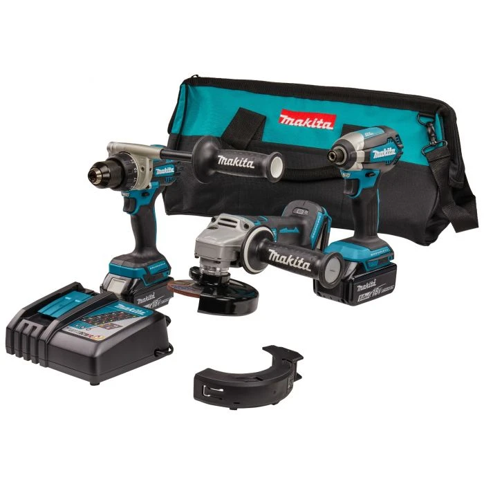 Makita DLX3156TX1 18 V Combiset Boren, (slag)schroeven En Slijpen 2 Makita DLX3156TX1 18 V Combiset Boren, (slag)schroeven En Slijpen - Afbeelding 2