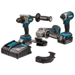 Makita DLX3156TX1 18 V Combiset Boren, (slag)schroeven En Slijpen 10 Makita DLX3156TX1 18 V Combiset Boren, (slag)schroeven En Slijpen -Gereedschapswinkel dlx3156tx1 c2r0 s101 1